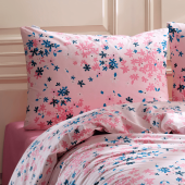 Çift Kişilik Nevresim Takımı/Seti İki Yastık Kılıflı Marie Claire Balia Pembe  100 Cotton/Pamuk Big Ssize/Büyük Beden Terletme - 2