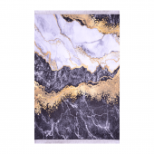 Dekoratif Halı Siyah Mermer  (160 x 230 cm) - 3