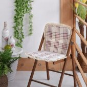 Arkalıklı Sandalye Minderi Kırmızı 40 x 73 cm Ekstra Bel Koruyucu - 1