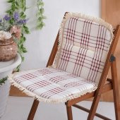 Arkalıklı Sandalye Minderi Kırmızı 40 x 73 cm Ekstra Bel Koruyucu - 2