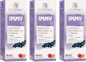 NaturalNest Immy Kara Mürver 150 ml Şurup x3 Kutu (Çilek Aromalı) - 1