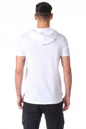 Kapüşonku Renkli Cep Detaylı Erkek Tshirt - 4