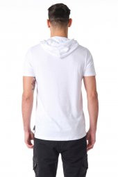 Kapüşonku Renkli Cep Detaylı Erkek Tshirt - 8
