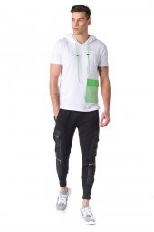 Kapüşonku Renkli Cep Detaylı Erkek Tshirt - 9