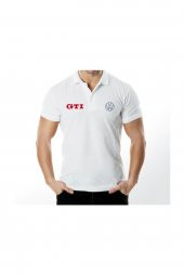Zenbuy Volkswagen VW GTI Polo Yaka Kısa Kollu Siyah T-shirt Siyah - 4