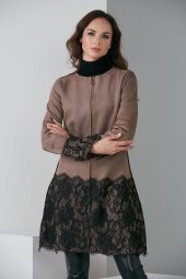 FERMUARLI DANTELLİ TRENÇKOT TABA 4009 - 2
