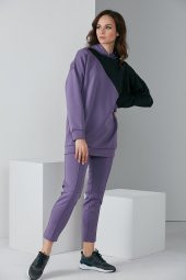 GARNİLİ EŞOFMAN TAKIM LİLA 1011 - 1