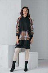 KOL CEP EKOSE GARNİLİ TESETTÜR SWEAT SİYAH 1005 - 1