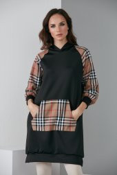 KOL CEP EKOSE GARNİLİ TESETTÜR SWEAT SİYAH 1005 - 3