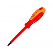İzeltaş Elektrikçi İzoleli Yıldız Uçlu Tornavida, 1000 V, Sarı/Kırmızı, 6 X 100 mm - 1