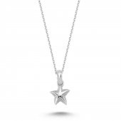 925 Ayar Gümüş Deniz Yıldızı Kolye - 1
