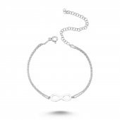 925 Ayar Gümüş Sonsuzluk Bileklik - 1