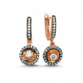 925 Ayar Gümüş Şirin Sultan Elmas Kesim Küpe - 1