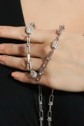 925 Ayar Gümüş Tifany Taşlı Gümüş  Kolye - 2