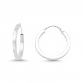 925 Ayar Gümüş Halka Küpe - 1