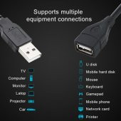 Platoon PL-5021 PC Dişi Erkek USB Uzatma Kablosu 1M - 2
