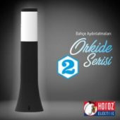 Horoz Orkide 2 Siyah Renk Plastik Bahçe Aydınlatma E27 Duylu - 1