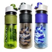 Eko 600 ML Şişe Suluk Askılı ve Kilitli Su Matarası Termos Spor Kamp Av Avcı - 1