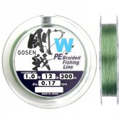 Gosen W4 İp Misina 300m Yeşil PE 1.0 0.17mm 12lb/5.6kg - 1