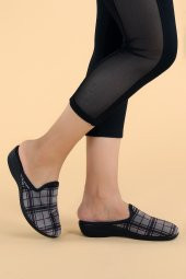 Ceyo Ramona -9 Günlük Kışlık Anatomik Ev İçi Kadın Süet Terlik Gri - 6