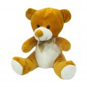 Peluş Oturan Kurdelalı Ayı 23 cm - 1