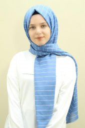 Çizgili Pamuk Şal-7003-3 - 1