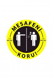 Ekstrafix Sosyal Mesafe Yer Sticker Ayaklı Yeşil - 1