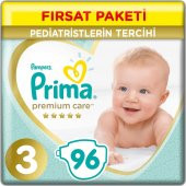 Prima Premium Care Bebek Bezi Fırsat Paketi 3 Beden 96 Adet - 1