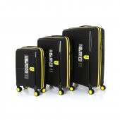 Hotowa Gold PP Valiz 8008 Siyah Sarı Valiz Seti - 1