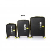 Hotowa Gold PP Valiz 8008 Siyah Sarı Valiz Seti - 2