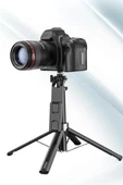 Selfie Çubuğu 2 'si 1 Arada Fotoğraf Makinası Telefon Takılan 2.2m Uzayan Kumandalı Tripod - 12