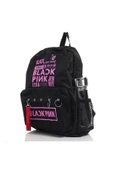Black Pink Baskılı Laptop Sırt Çantası Piersingli - 1