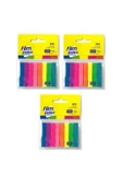 KRAF Film Index Plastik Şeffaf Ayraç 8 Renk X 25 Sayfa 3'lü - 1
