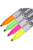 Sharpie Fine 4'lü Yuvarlak Uç Permanent Markör Neon Renkler Set / 169734 - 2