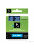 Dymo D1 Mavi/siyah Yedek Şerit 12mm X 7mt (45016) - 1
