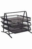 KRAF Perfore Evrak Rafı Metal 3 Katlı 460g Siyah - 1
