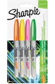 Sharpie Fine 4'lü Yuvarlak Uç Permanent Markör Neon Renkler Set / 169734 - 1
