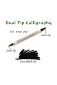 Zig Calligraphy Çift Uçlu Kaligrafi Kalemi 2 mm + 5 mm 010 Pure Black - 1