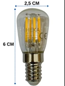 Heka 2W (22W) 2700K (Sarı Işık) E14 Duylu Led Rustik Ampul (2 Adet) - 3