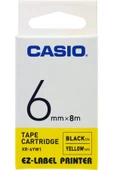 Casio Xr-6yw1 Etiket Yazıcısı Kartuşu Sarı Zemin Üzerine Siyah Baskı 6 mm 8 Metre thumbnail 2