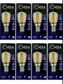 Heka 2W (22W) 2700K (Sarı Işık) E14 Duylu Led Rustik Ampul (8 Adet) - 1