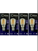 Heka 2W (22W) 2700K (Sarı Işık) E14 Duylu Led Rustik Ampul (4 Adet) - 1