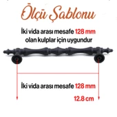 Nilay Siyah Metal Kulp 128 mm - 12.8 cm Mobilya Çekmece Mutfak Dolabı Dolap Kulpları Kulbu Kulpu thumbnail 3