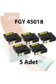 FOOGY Dymo D1 Muadili Etiket Plastik Sarı - 12 mm x 7 mt - 45018 - Eko Paket 5 li thumbnail 1