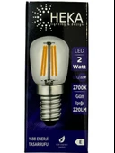 Heka 2W (22W) 2700K (Sarı Işık) E14 Duylu Led Rustik Ampul (10 Adet) - 2