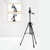Petinka Tripod Telefon ve Fotoğraf Makinası Takılabilen 146cm Bluetooth Kumandalı Tutucu - 3