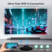 Nisoo 4K Projektör, WiFi 6 ve Bluetooth ile, 400 ANSI Taşınabilir Projektör - 3
