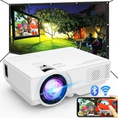 Nisoo WiFi ve Bluetooth Özellikli - Mini Film Projektörü, Ev Eğlencesi İçin 1080P Destekler - 1
