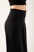 Kendinden Kemerli Pileli Midi Etek - 4