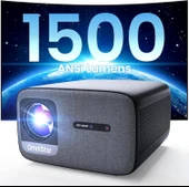 OmniStar L80 4K Projektör WiFi ve Bluetooth, 1500 ANSI Lümen Yerel 1080P - 1